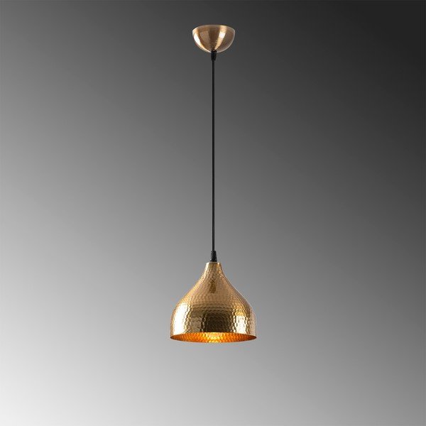 Zelta krāsas piekaramā lampa ar metāla abažūru ø 18 cm Tattoo – Opviq lights-image-3