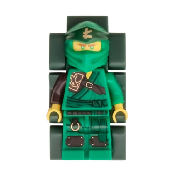Zaļš rokas pulkstenis ar atlokāmu siksniņu un LEGO® NINJAGO Lloyd minifigūriņu-image-2