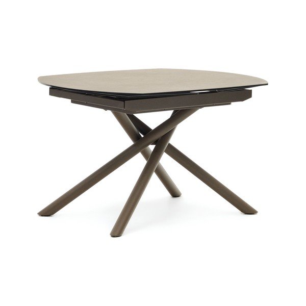 Izvelkams ēdamgalds ar papildu galda virsmu ar keramikas virsmu 100x130 cm Yodalia – Kave Home