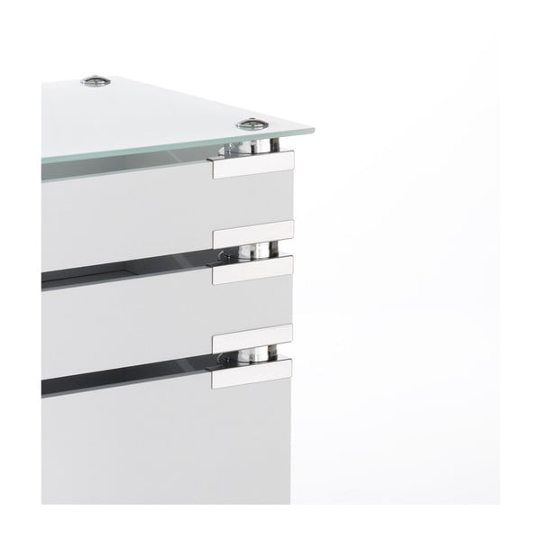 Balts plaukts uz riteņiem ar 5 atvilktnēm Tomasucci Bobo-image-3