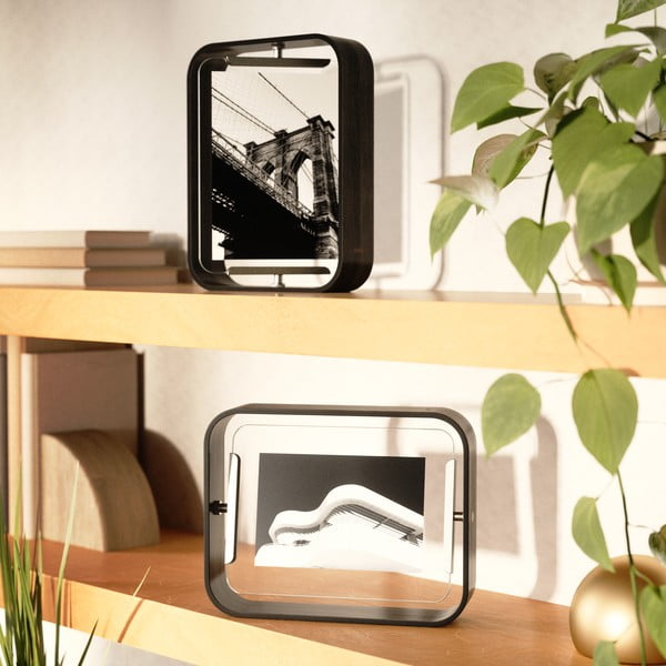 Melns koka stāvošs foto rāmis 19x24 cm Bellwood – Umbra-image-4