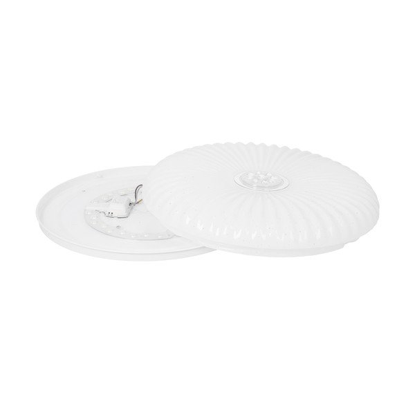 Balta LED griestu lampa ar tālvadību/ar regulējamu spilgtumu 38x38 cm Perola – Candellux Lighting-image-4