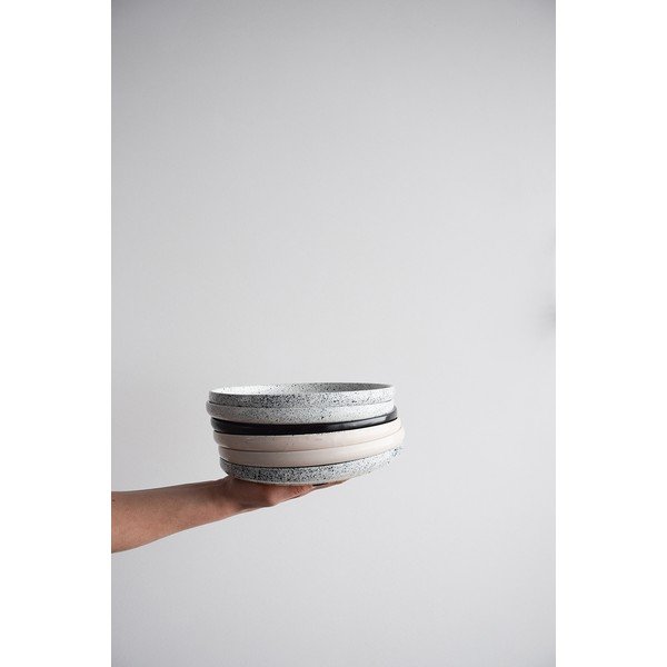 Balts un melns ÅOOMI Mess mazs keramikas šķīvis, ø 20 cm-image-1