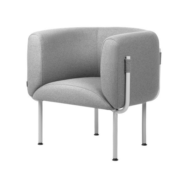 Pelēks vilnas atpūtas krēsls Ubi – noo.ma