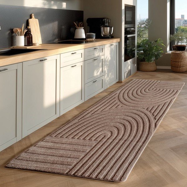 Bēšs celiņa paklājs 80x250 cm Pompei 1611 – Ayyildiz Carpets-image-1