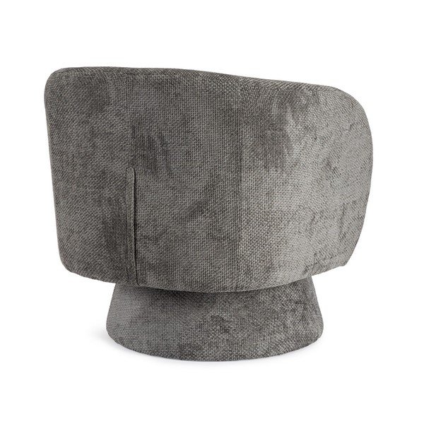 Tumši pelēks grozāms atpūtas krēsls no šenila auduma Julienne – Bizzotto-image-4