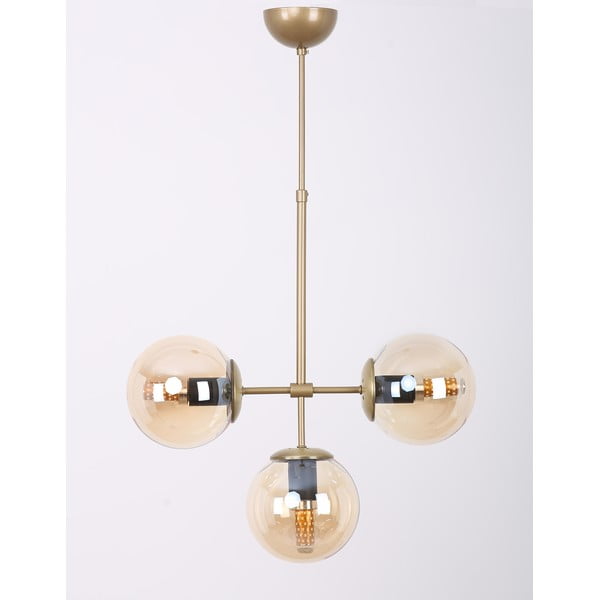 Zelta krāsas griestu lampa ar stikla abažūru ø 15 cm Seagull – Squid Lighting-image-1