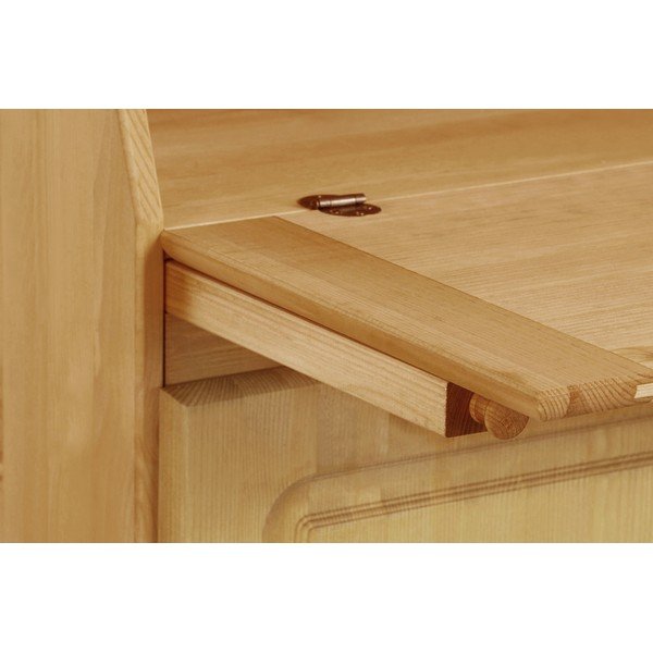Dabīga toņa priedes masīvkoka augsta kumode ar atvilktņu skapi 107x39 cm Mette – Støraa-image-1