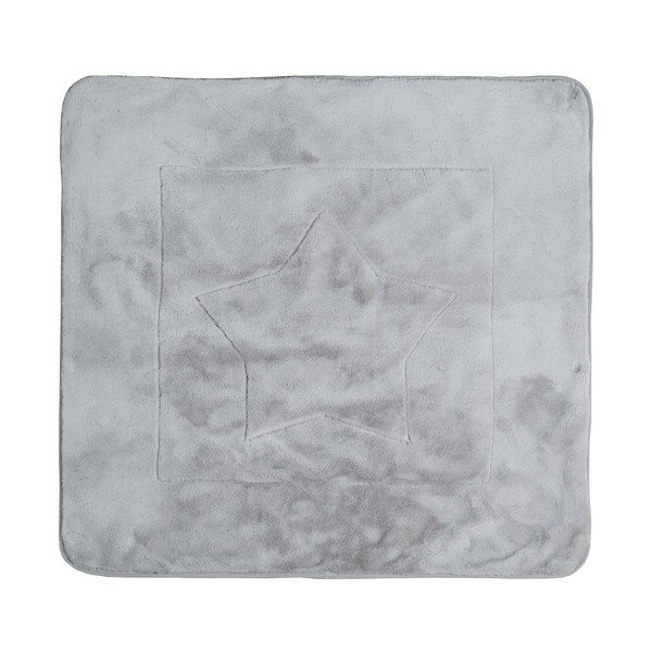 Rozā/pelēka mikroplīša bērnu sega 80x80 cm Happy Patch – Roba-image-1