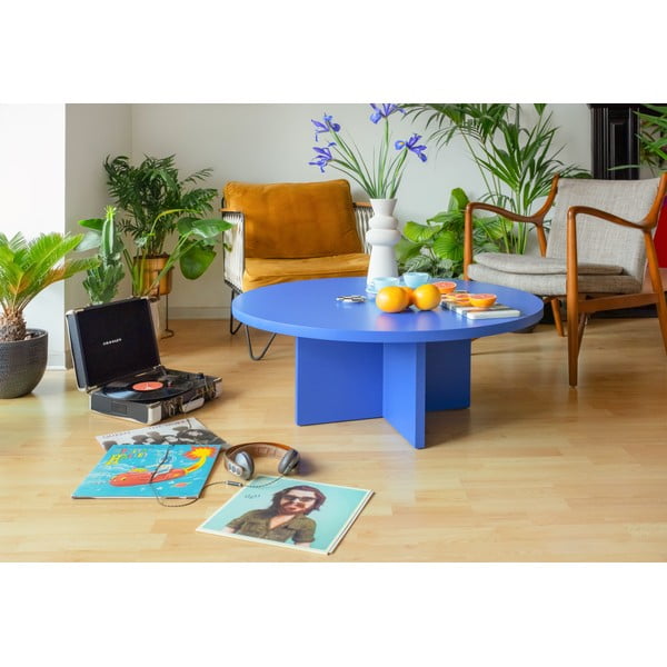 Zils apaļš žurnālgaldiņš ø 100 cm Pausa – Really Nice Things-image-2