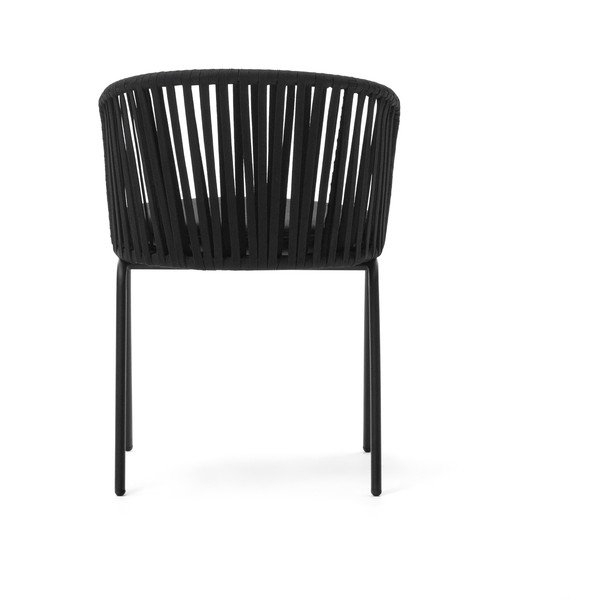 Melns metāla dārza krēsls Saconca – Kave Home-image-2