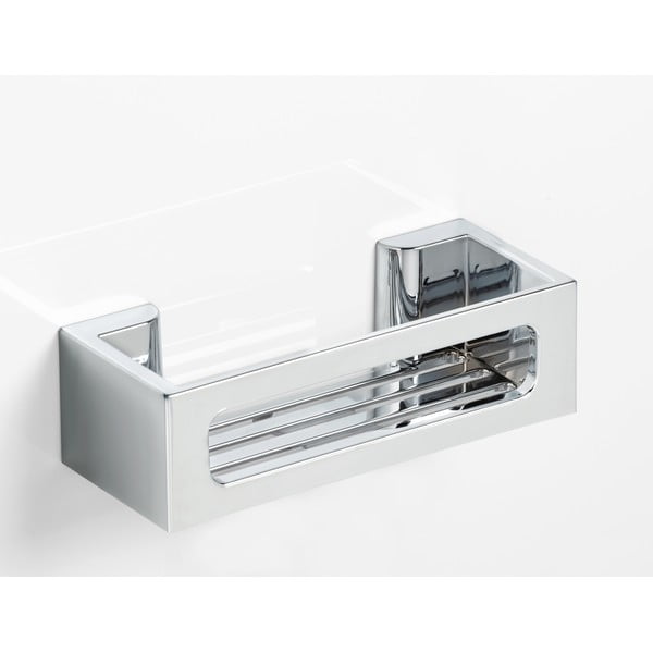 Pašturošs plastmasas vannas istabas plaukts sudraba krāsā Bralia – Wenko-image-3