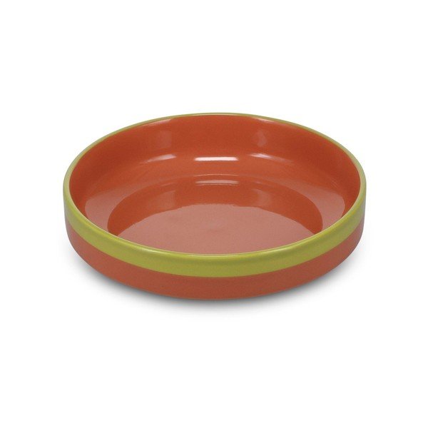 Zaļš/oranžs zupas akmensmasas šķīvis ø 21 cm Duo – ONA