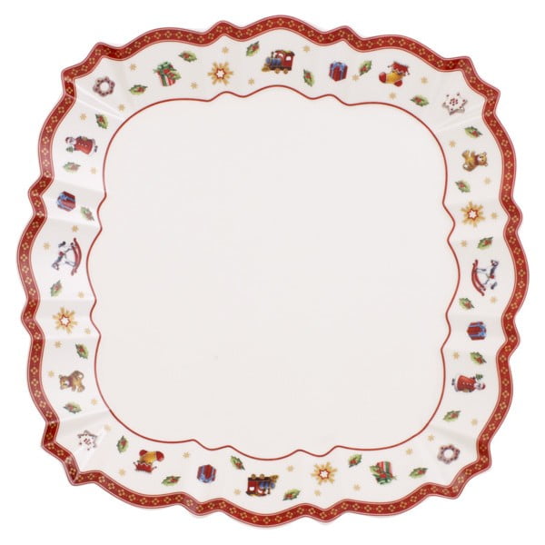 Balts porcelāna servīzes šķīvis ar Ziemassvētku motīvu Villeroy & Boch, ø 26,5 cm