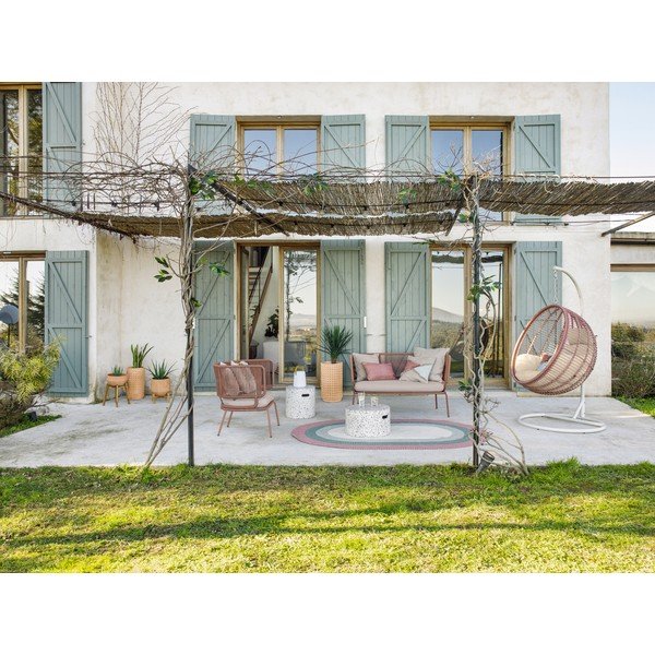 Terakotas pods uz koka statīva Kave Home Suba, augstums 40 cm-image-3