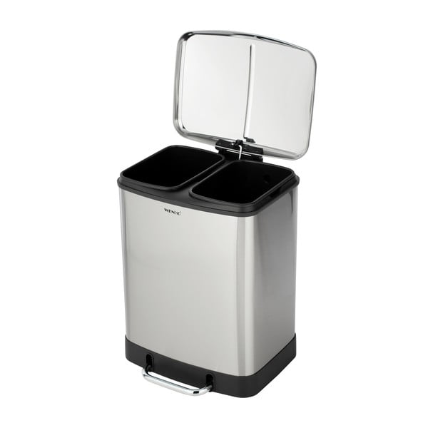Nerūsējošā tērauda atkritumu tvertne 24 l Studio Duo – Wenko-image-3