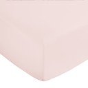 Rozā palags no kokvilnas satīna ar gumiju 150x200 cm Cotton Sateen – Bianca