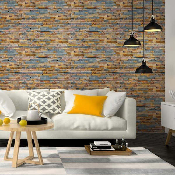 Sienas uzlīme Ambiance Recycled Natural Wood, 40 x 40 cm-image-3