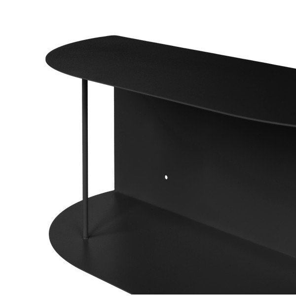 Melns daudzlīmeņu metāla sienas plaukts 60 cm Lina – noo.ma-image-4
