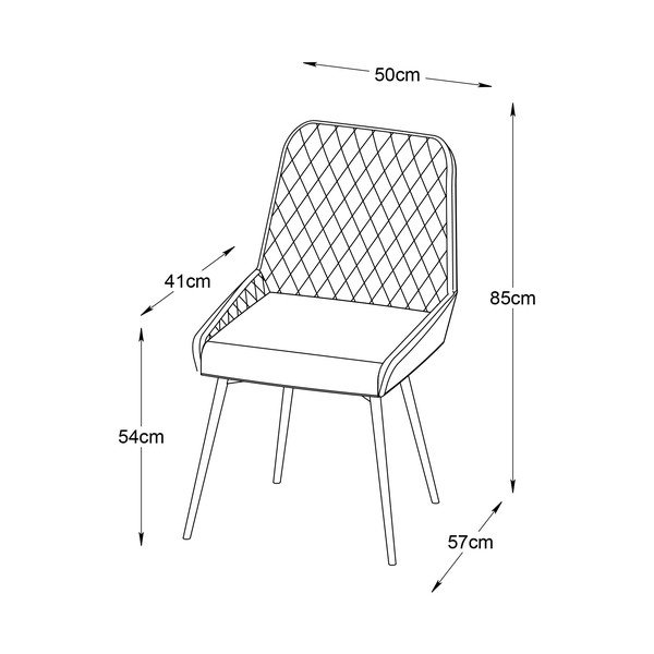Zils samta pusdienu krēsls Milton – Unique Furniture-image-4