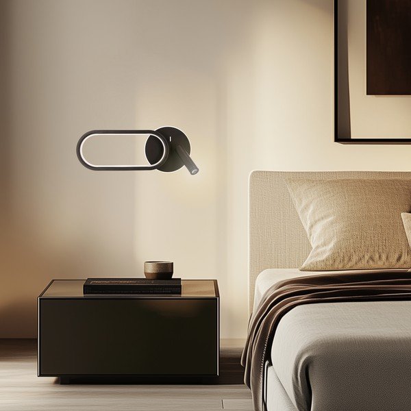 Melna LED sienas lampa Monet – Candellux Lighting-image-2