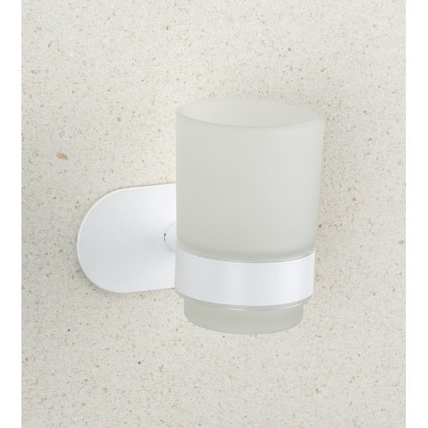 Balts stikla pašlīmējošs trauks zobu birstei Orea – Wenko-image-1