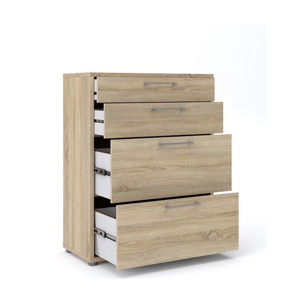 Dabīga toņa modulārais grāmatu plaukts ar ozolkoka imitāciju 89x113 cm Prima – Tvilum-image-2