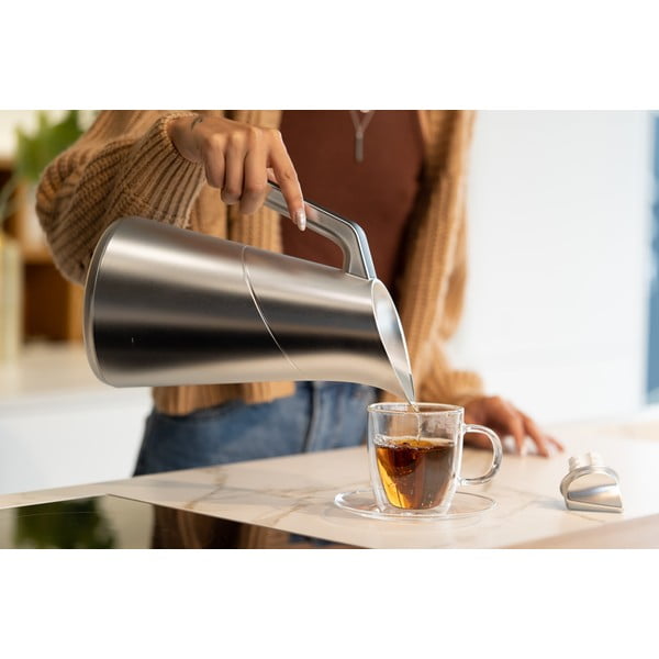 Matētas sudraba krāsas termoss 1 l Soho – Vialli Design-image-3