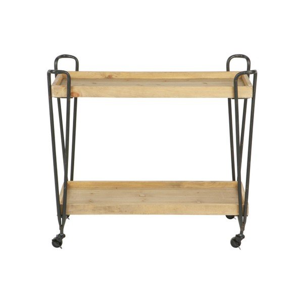 Mobilais servīzes galds ar mango koka plauktiem WOOOD Zoe-image-1