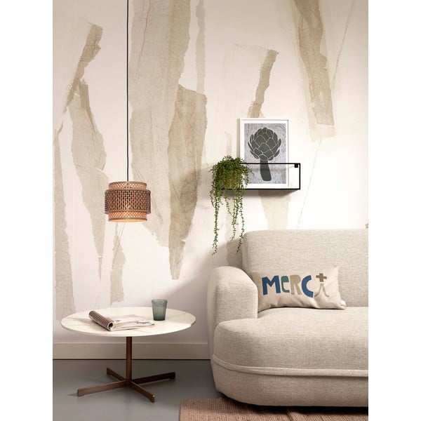 Melna/dabīga toņa piekaramā lampa ar bambusa abažūru ø 25 cm Bhutan – Good&Mojo-image-4