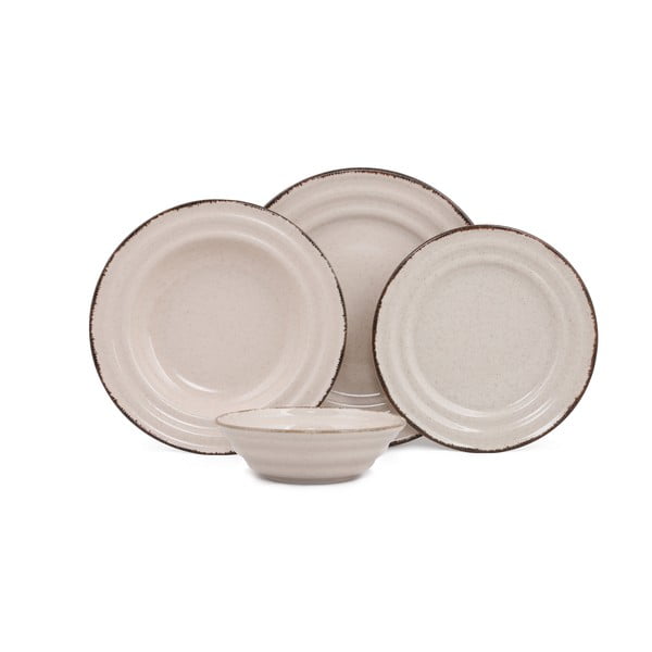 Bēšs porcelāna trauku komplekts (24 gab.) Kütahya Porselen Basis-image-2