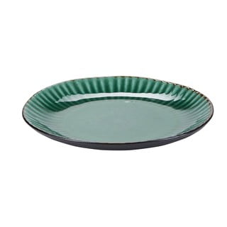 Zaļš keramikas šķīvis Bahne & CO Birch, ø 21,5 cm
