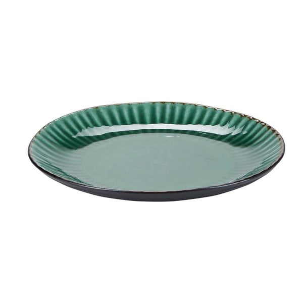 Zaļš keramikas šķīvis Bahne & CO Birch, ø 21,5 cm