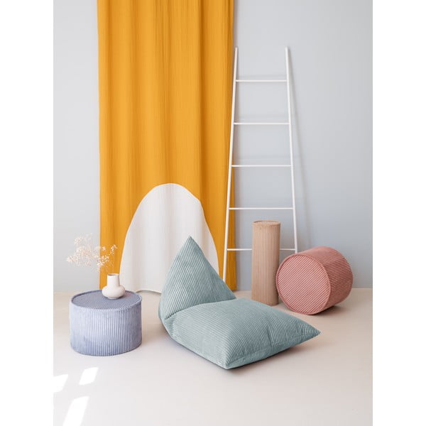 Piparmētru zaļš velveta bērnu sēžammaiss Big Lounger – Wigiwama-image-1