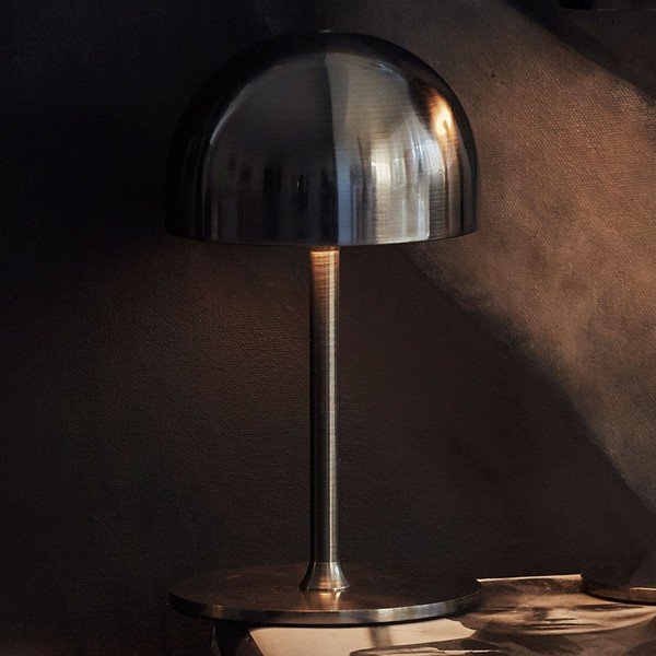 Tumši pelēka LED galda lampa ar tālvadību un metāla abažūru (augstums 22 cm) Tim – Sirius-image-2