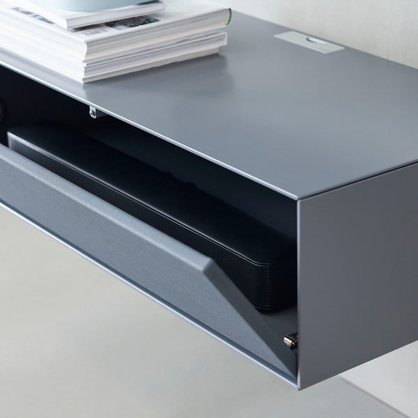 Pelēks TV galds 91x24 cm Edge by Hammel – Hammel Furniture-image-3