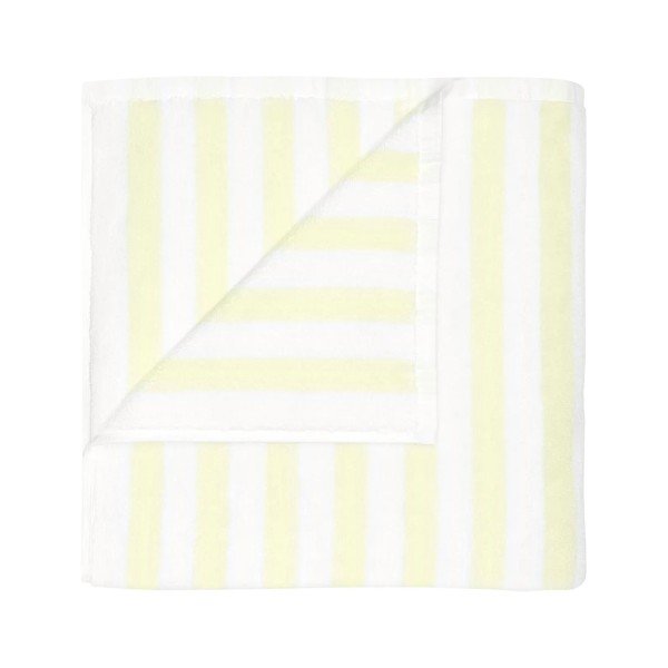 Gaiši dzeltens/balts frotē dvielis no organiskās kokvilnas  70x140 cm Arto – Blomus