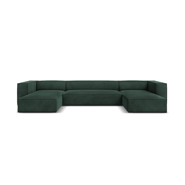 Tumši zaļš stūra dīvāns (U veida) Madame – Windsor & Co Sofas