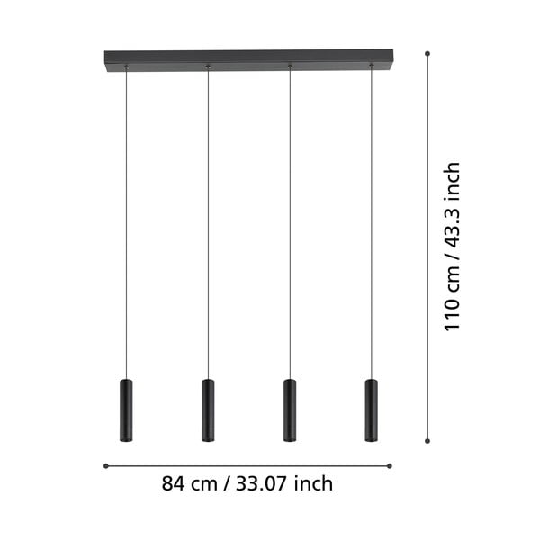 Melna LED piekaramā lampa ar metāla abažūru ALMUDAINA – EGLO-image-2