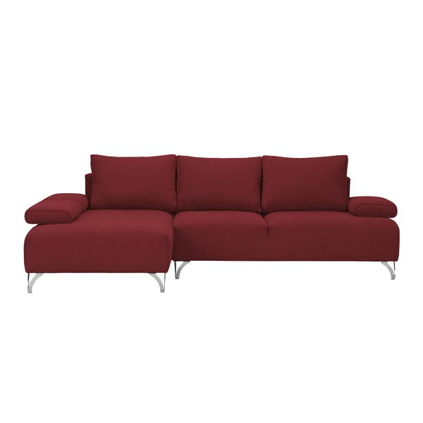 Sarkans stūra dīvāns Windsor & Co Sofas Virgo, kreisais stūris