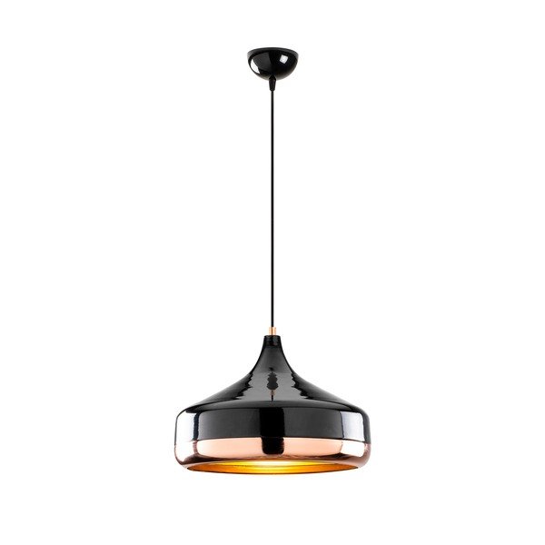 Piekaramā lampa melnā un vara krāsā Opviq lights Yildo, ø 36 cm-image-2