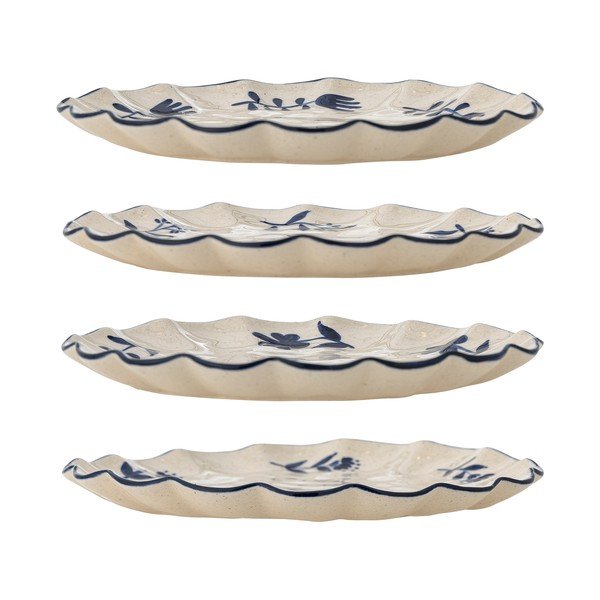 Zili/krēmkrāsas deserta akmensmasas šķīvji (4 gab.) ø 20,5 cm Eimy – Bloomingville-image-3