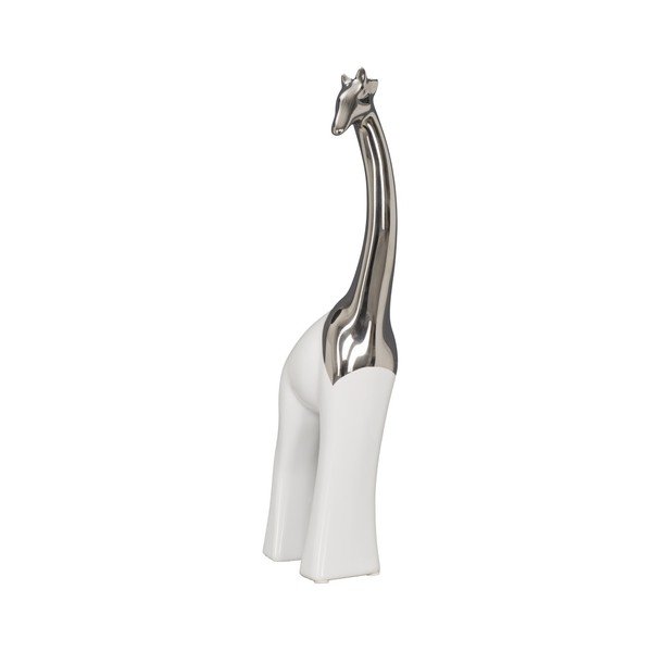 Balta keramikas dekoratīvā statuete Mauro Ferretti Žirafa, augstums 35 cm-image-2
