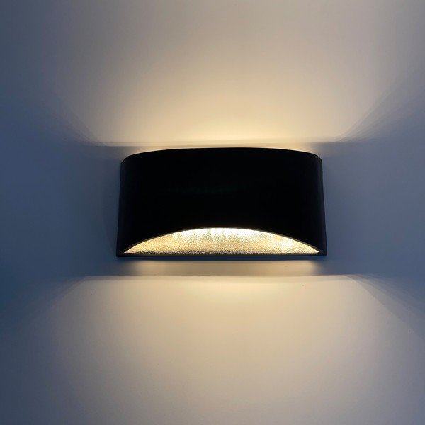 Melna LED sienas lampa ar regulējamu spilgtumu Arles – Fischer & Honsel-image-2