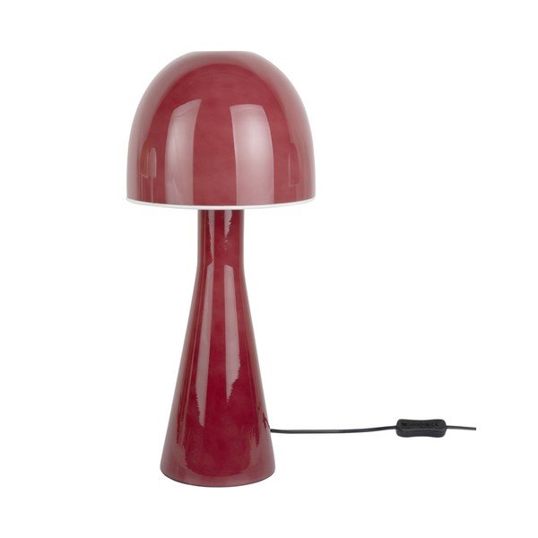 Sarkana galda lampa ar stikla abažūru (augstums 45 cm) Bombin – Leitmotiv
