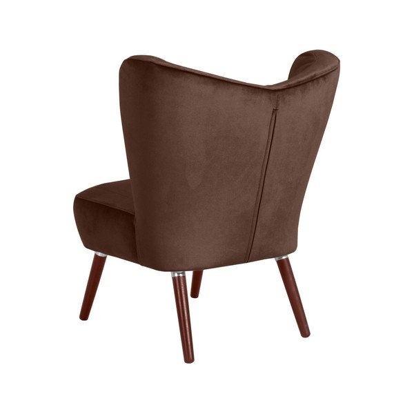 Tumši brūns krēsls Max Winzer Sari Velvet-image-4