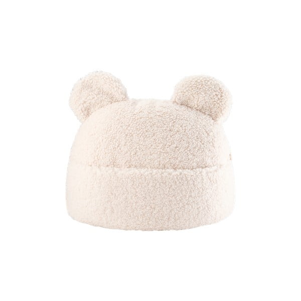 Krēmkrāsas bērnu dīvāna spilvens no buklē auduma Teddy Pouch – Wigiwama