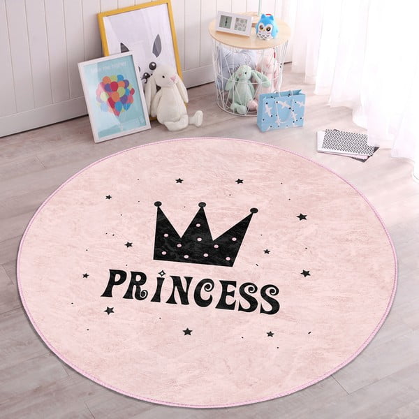 Rozā bērnu paklājs ø 120 cm Comfort – Mila Home-image-1