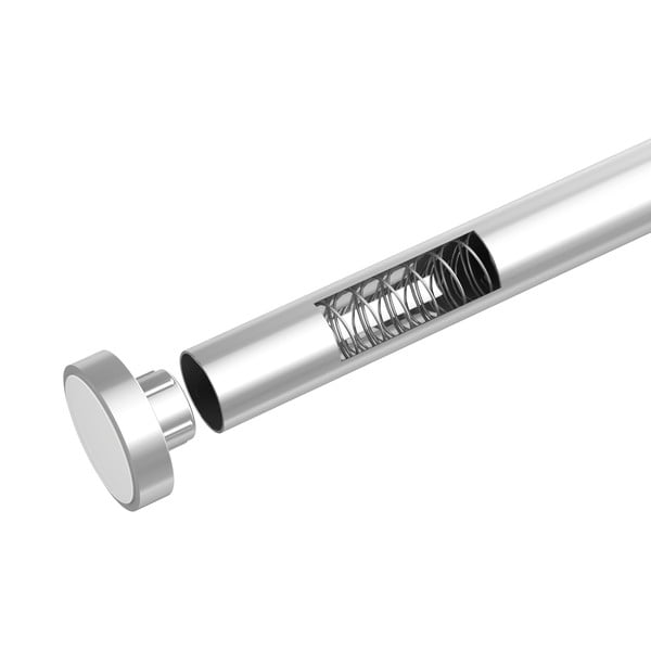 Sudraba krāsas vannas istabas izvelkamais stienis Wenko Luz, garums 110-185 cm-image-4