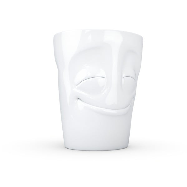 Balta porcelāna krūze ar rokturi 58products, tilpums 350 ml-image-2